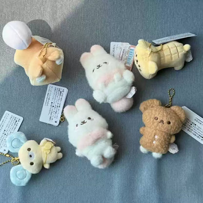 JPN Import San-X Rilakkuma Marshmellow Bear Temari Plush Keychain