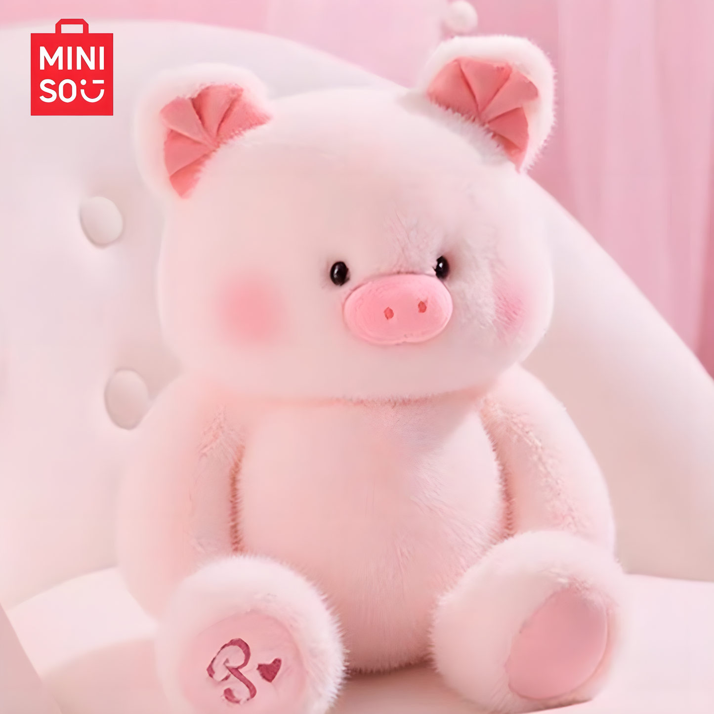 MINISO Polissy Pig Sitting Plush Doll