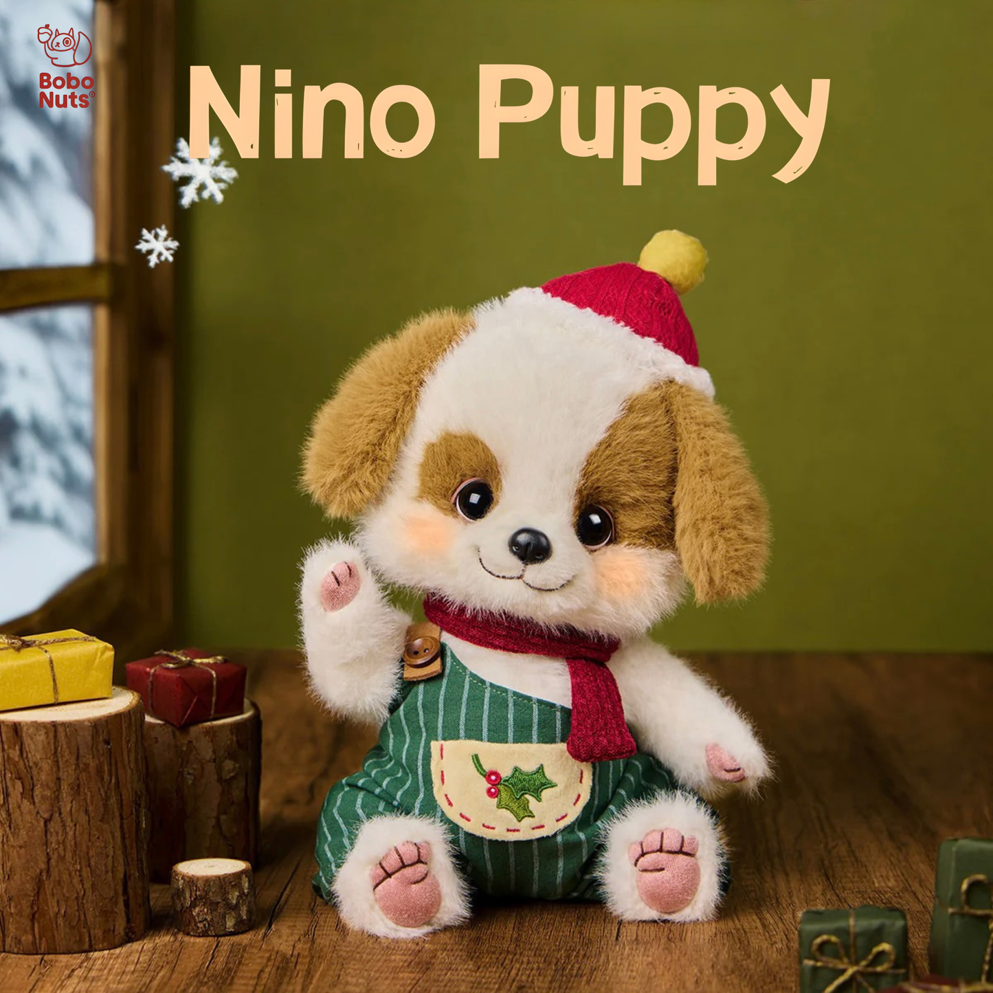 Bobo Nuts Nino Puppy Winter Snuggles Series Plush Toy