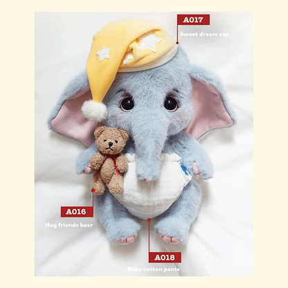 Bobo Nuts Rubii Elephant The Good Night Town Series Plush Toy