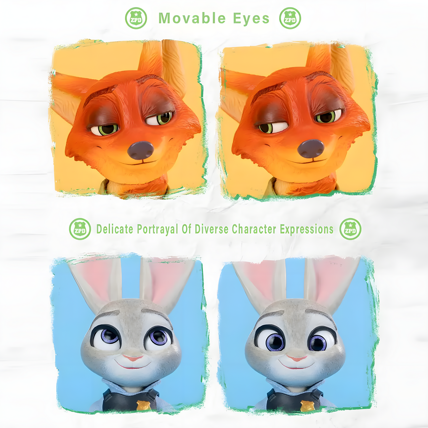 GONG x POP MART - Zootopia Series Nick &amp; Judy Articulated Figure Set