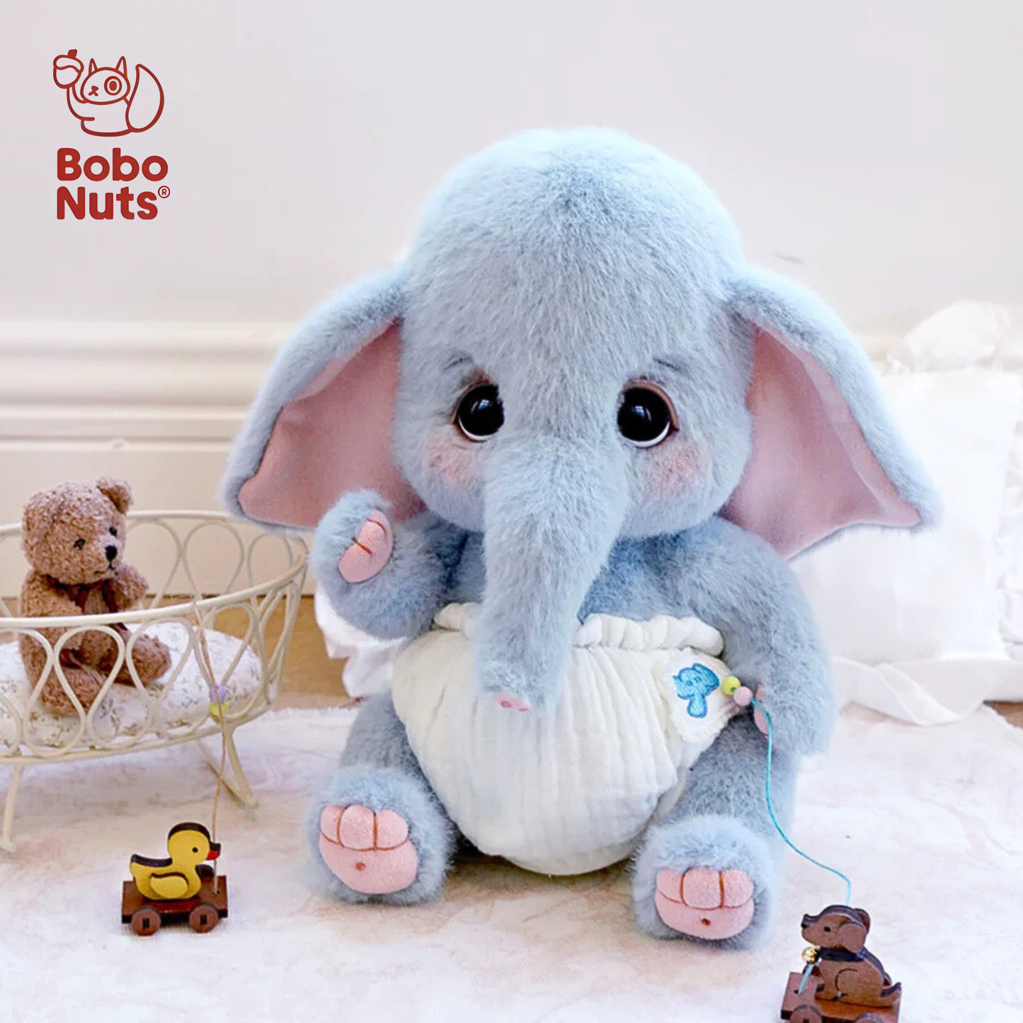 Bobo Nuts Rubii Elephant The Good Night Town Series Plush Toy