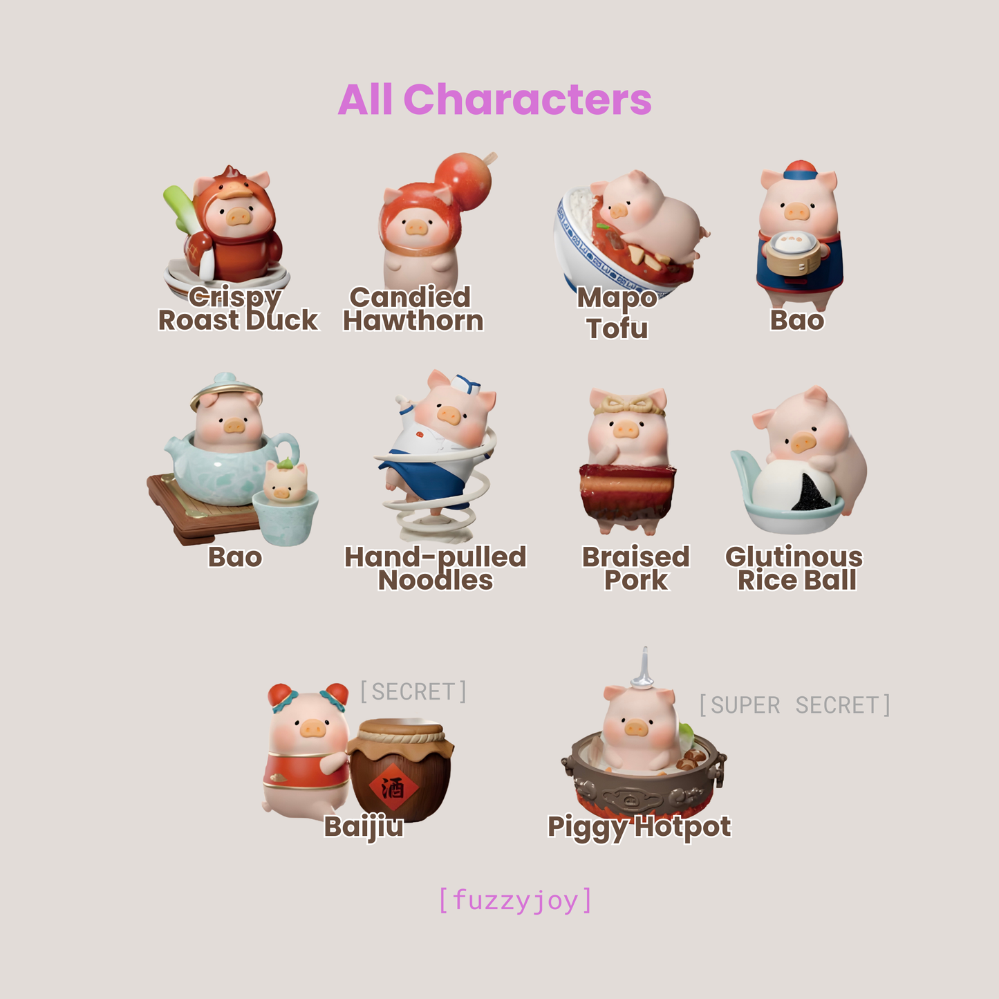 TOYZERO+ LuLu The Piggy Lu's Little Restaurant Series Figures Blind Box