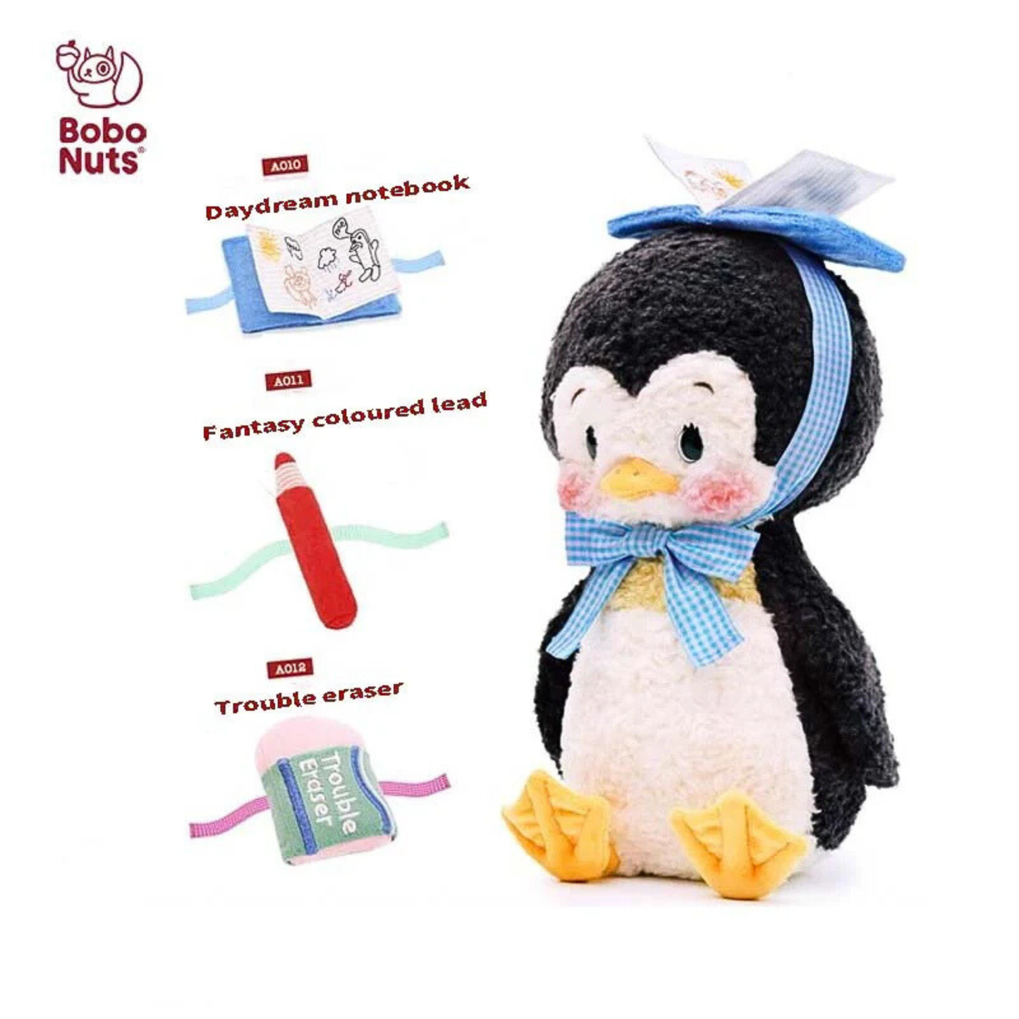 Bobo Nuts Olly Penguin The Study Club Series Plush Toy