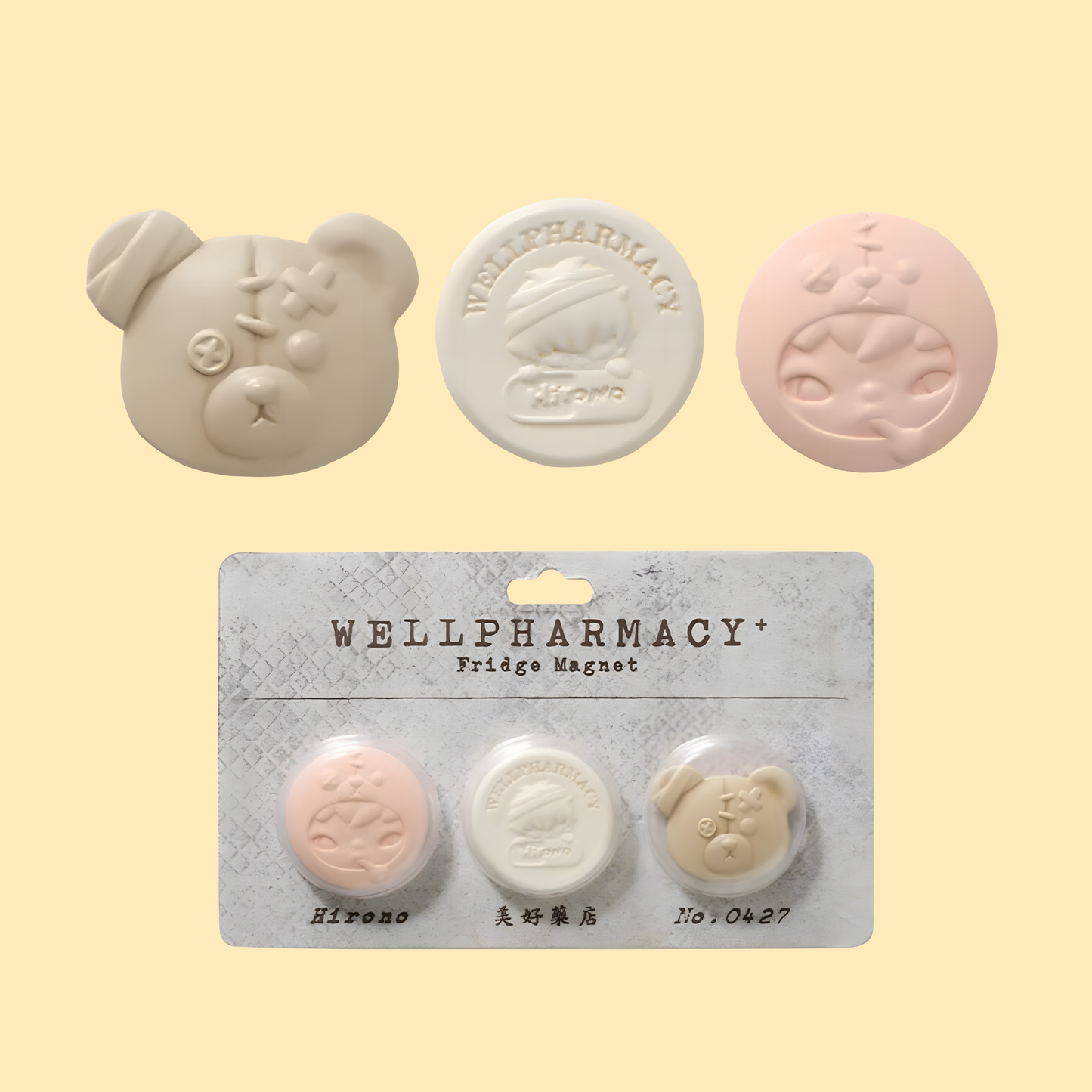 Hirono Well Pharmacy Series Small Pill Fridge Magnet Shanghai Limited Edition