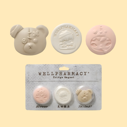 Hirono Well Pharmacy Series Small Pill Fridge Magnet Shanghai Limited Edition