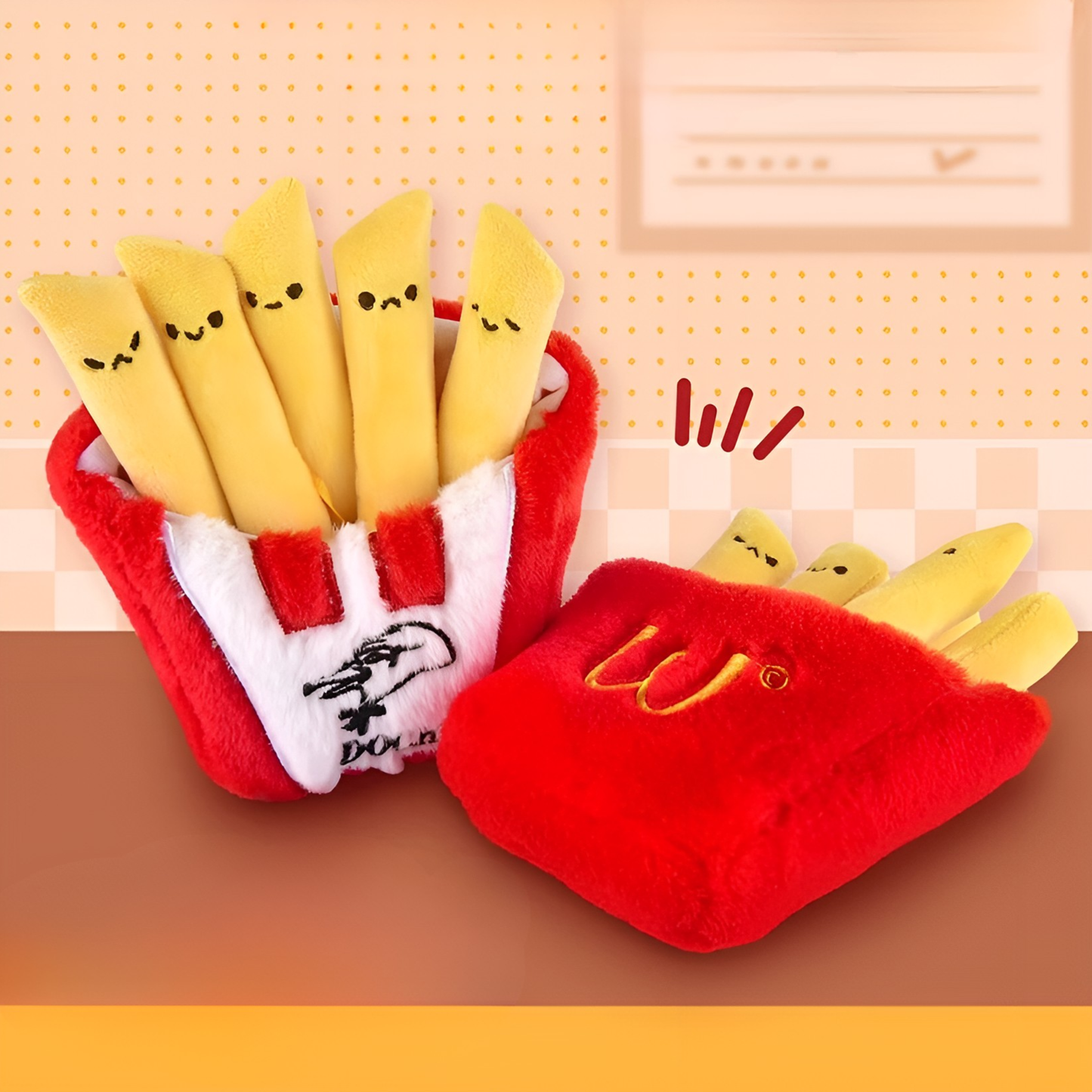 PLZDOT 24hours Make Some French Fries Pendant Plush