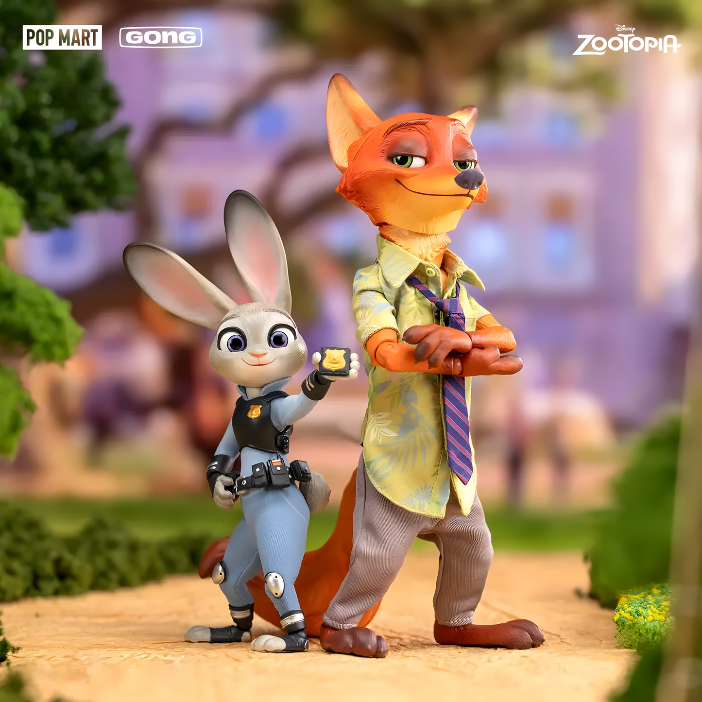 GONG x POP MART - Zootopia Series Nick &amp; Judy Articulated Figure Set
