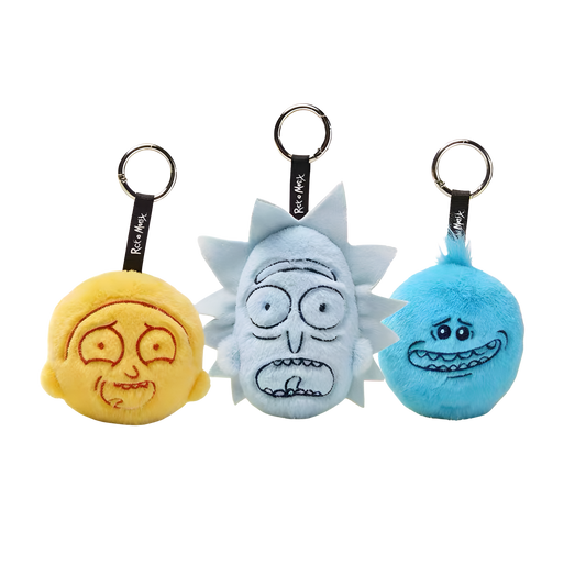HUGKIS x Adult Swim Rick and Morty Mono Color Universe Series Pendant Plush