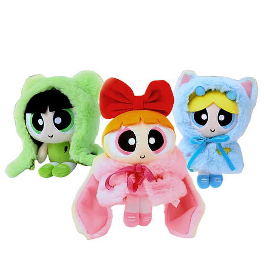 HUGKIS The Powerpuff Girls Animal Cape Series Pendant Plush
