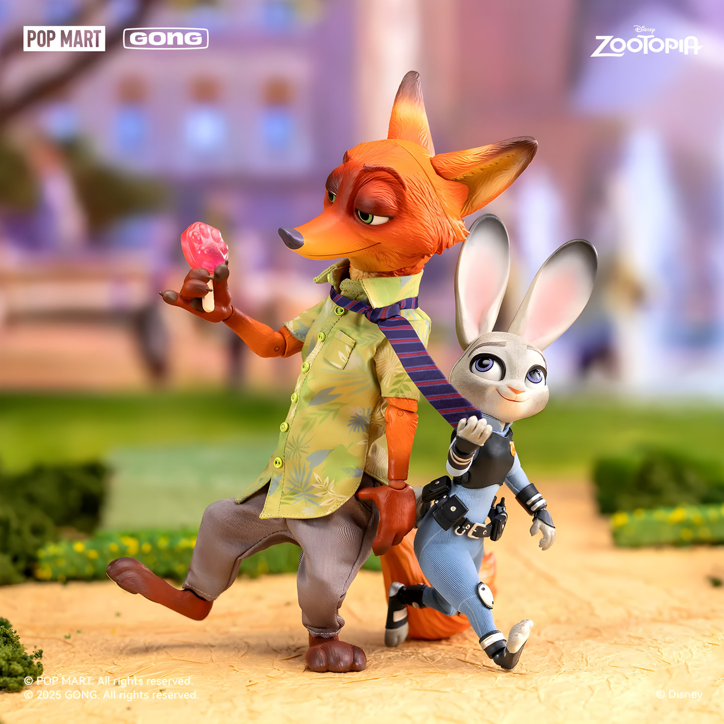 GONG x POP MART - Zootopia Series Nick &amp; Judy Articulated Figure Set