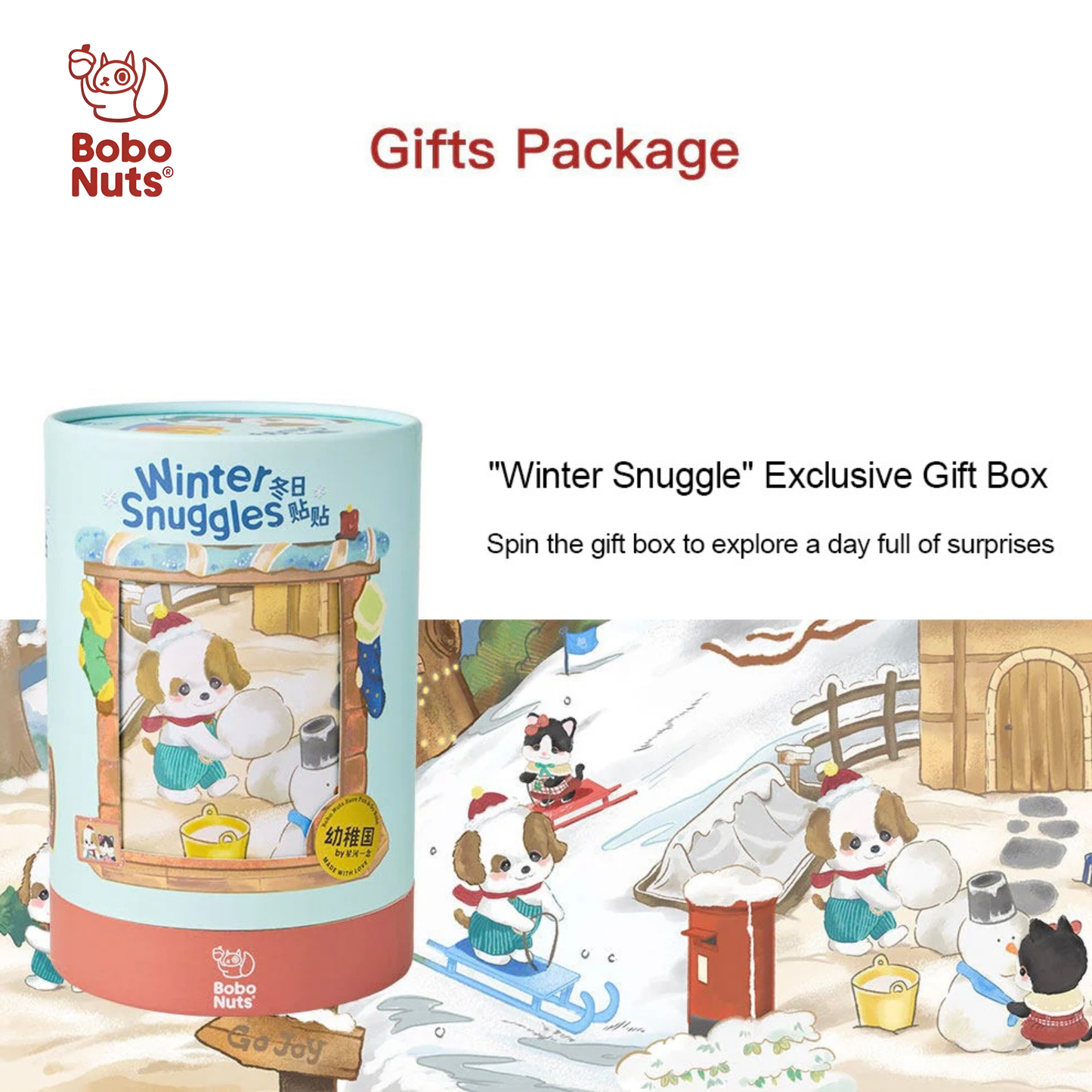 Bobo Nuts Nino Puppy Winter Snuggles Series Plush Toy