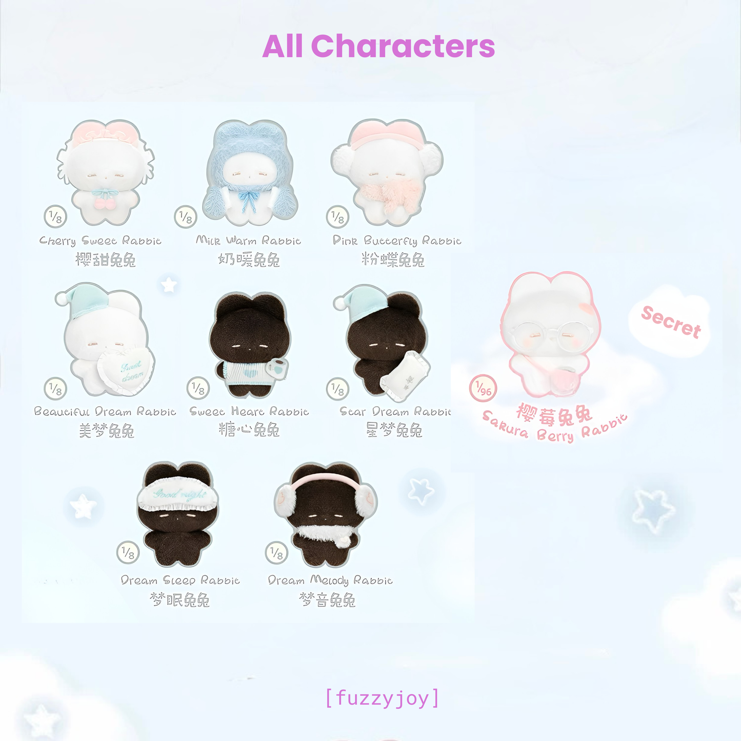 REMME Sweet Dreams Series Plush Keychain Blind Box