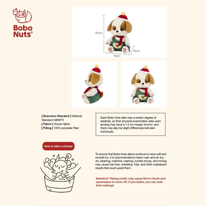 Bobo Nuts Nino Puppy Winter Snuggles Series Plush Toy