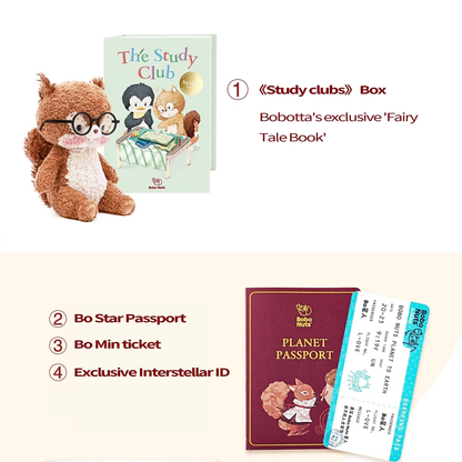Bobo Nuts Bobotta Squirrel The Study Club Series Plush Toy