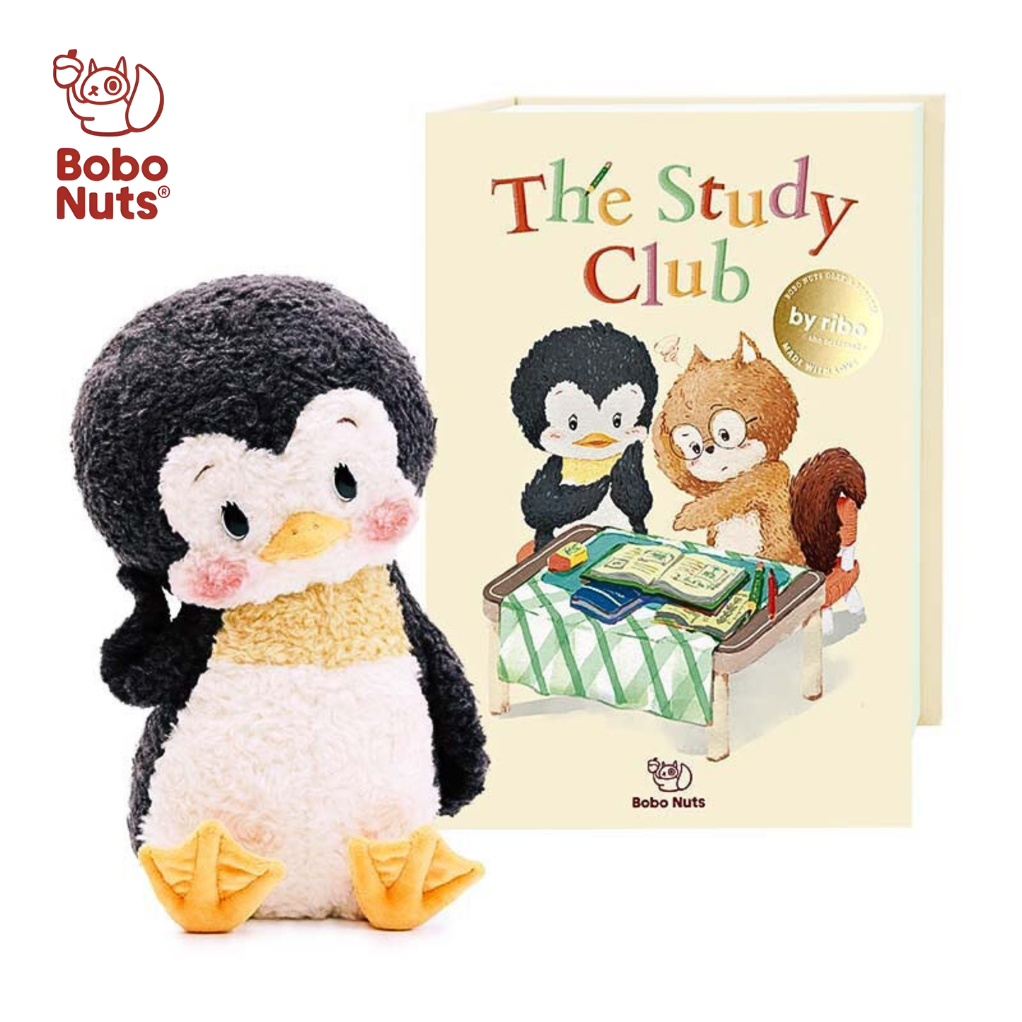 Bobo Nuts Olly Penguin The Study Club Series Plush Toy