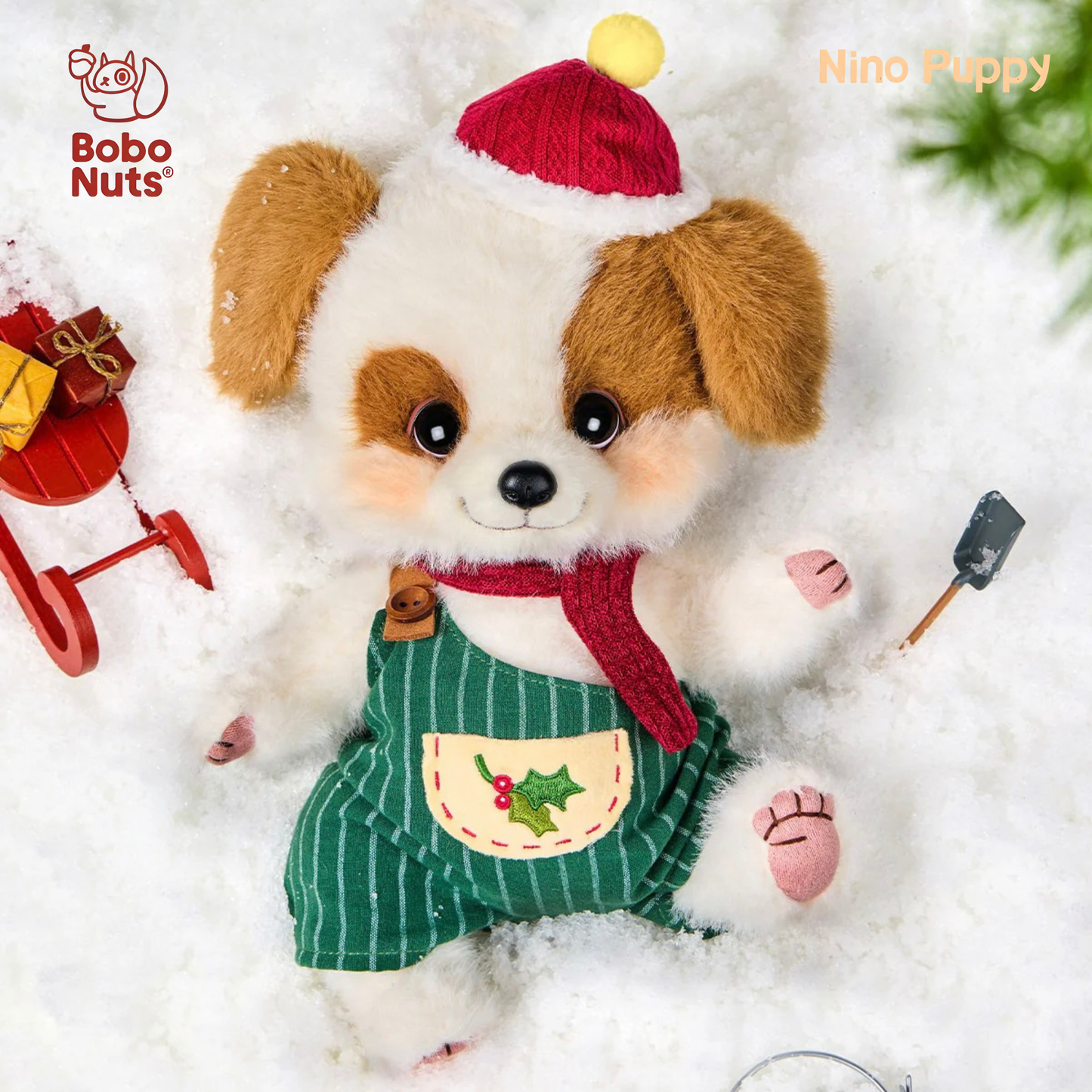 Bobo Nuts Nino Puppy Winter Snuggles Series Plush Toy