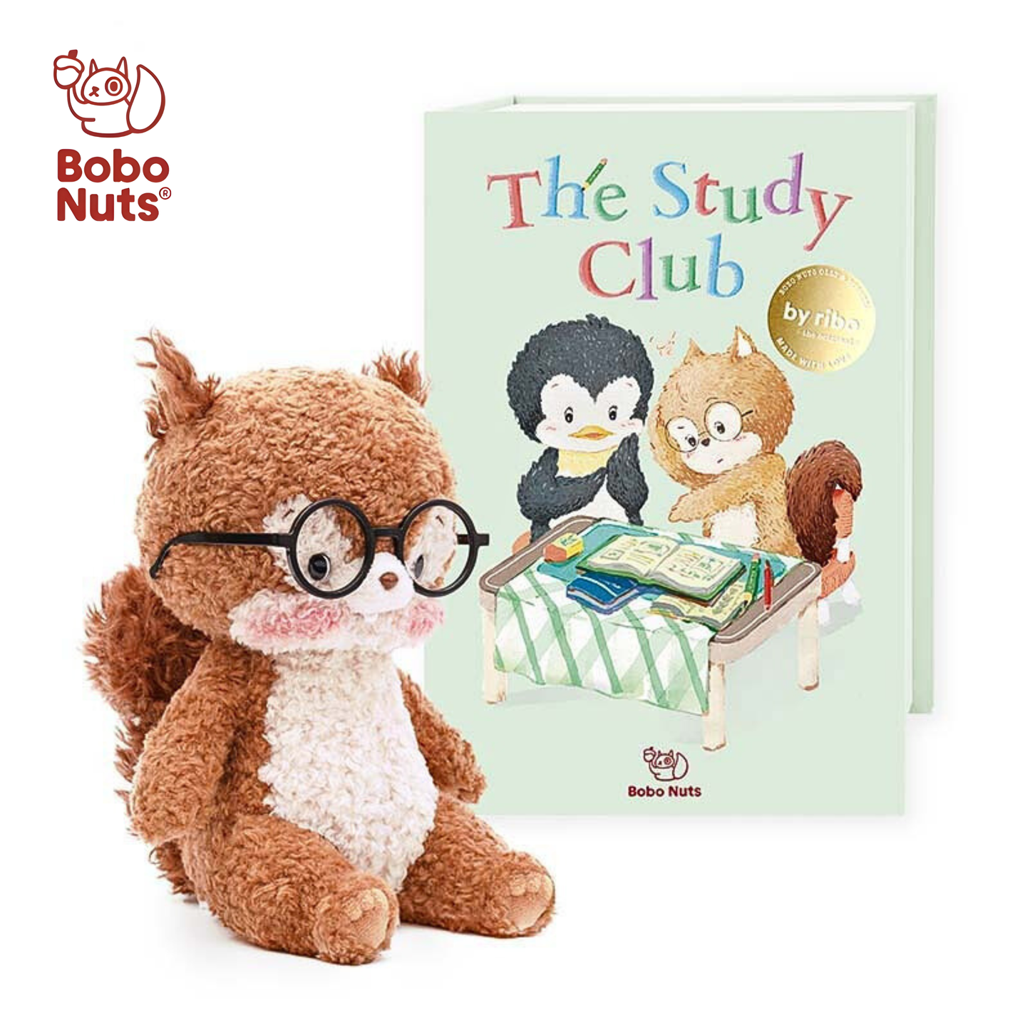 Bobo Nuts Bobotta Squirrel The Study Club Series Plush Toy
