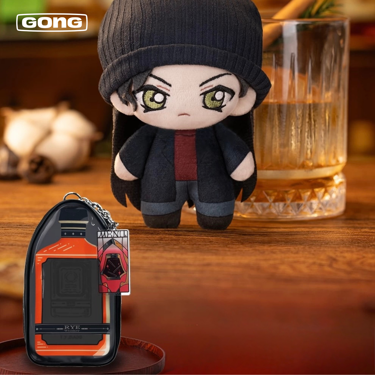 GONG X POP MART - Detective Conan Black Organization Wine List Series Plush Pendant