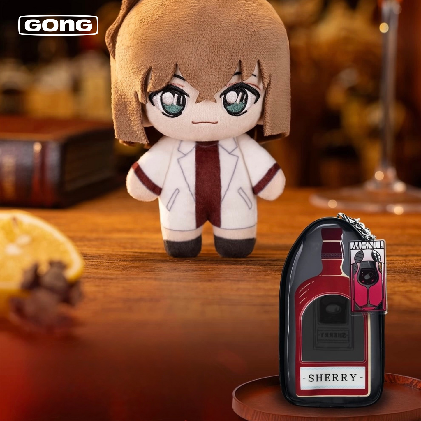 GONG X POP MART - Detective Conan Black Organization Wine List Series Plush Pendant