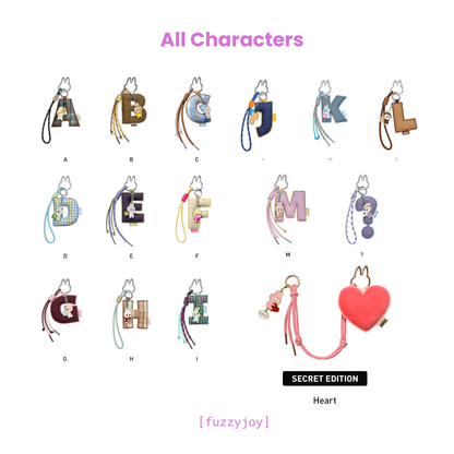 THE MONSTERS Pin for Love Series- Letter Pendant Blind Box (A-M)