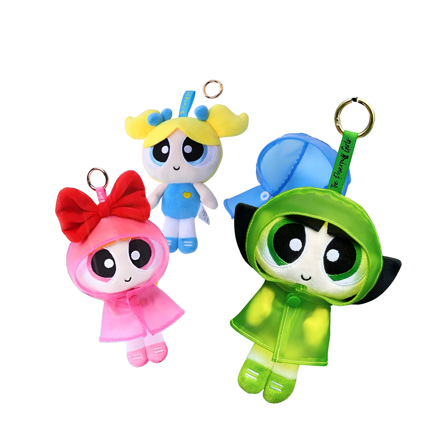 HUGKIS The Powerpuff Girls Rain Coat Series Pendant Plush