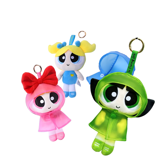 HUGKIS The Powerpuff Girls Rain Coat Series Pendant Plush
