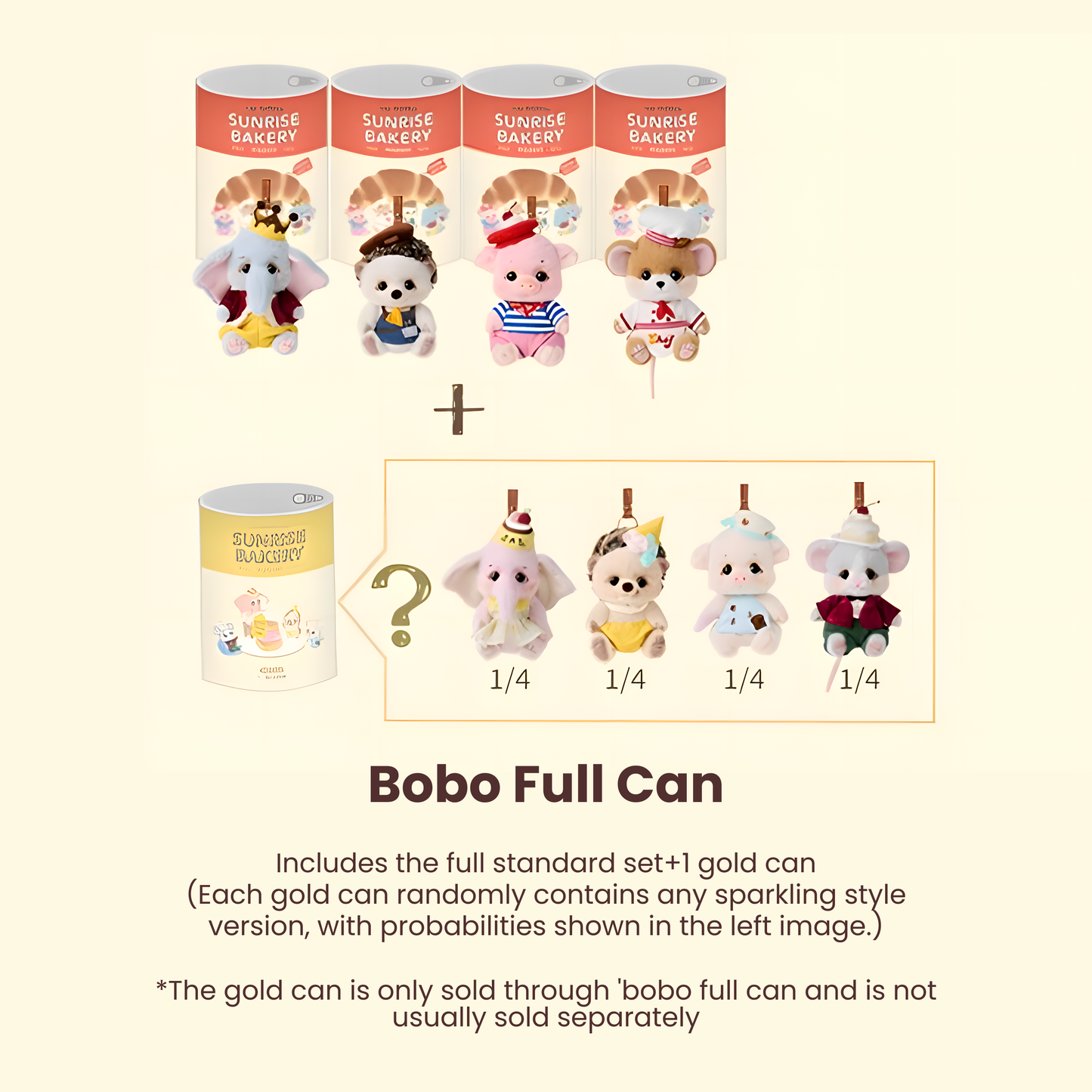 Bobo Nuts Sunrise Bakery Series Plush Pendant Blind Box