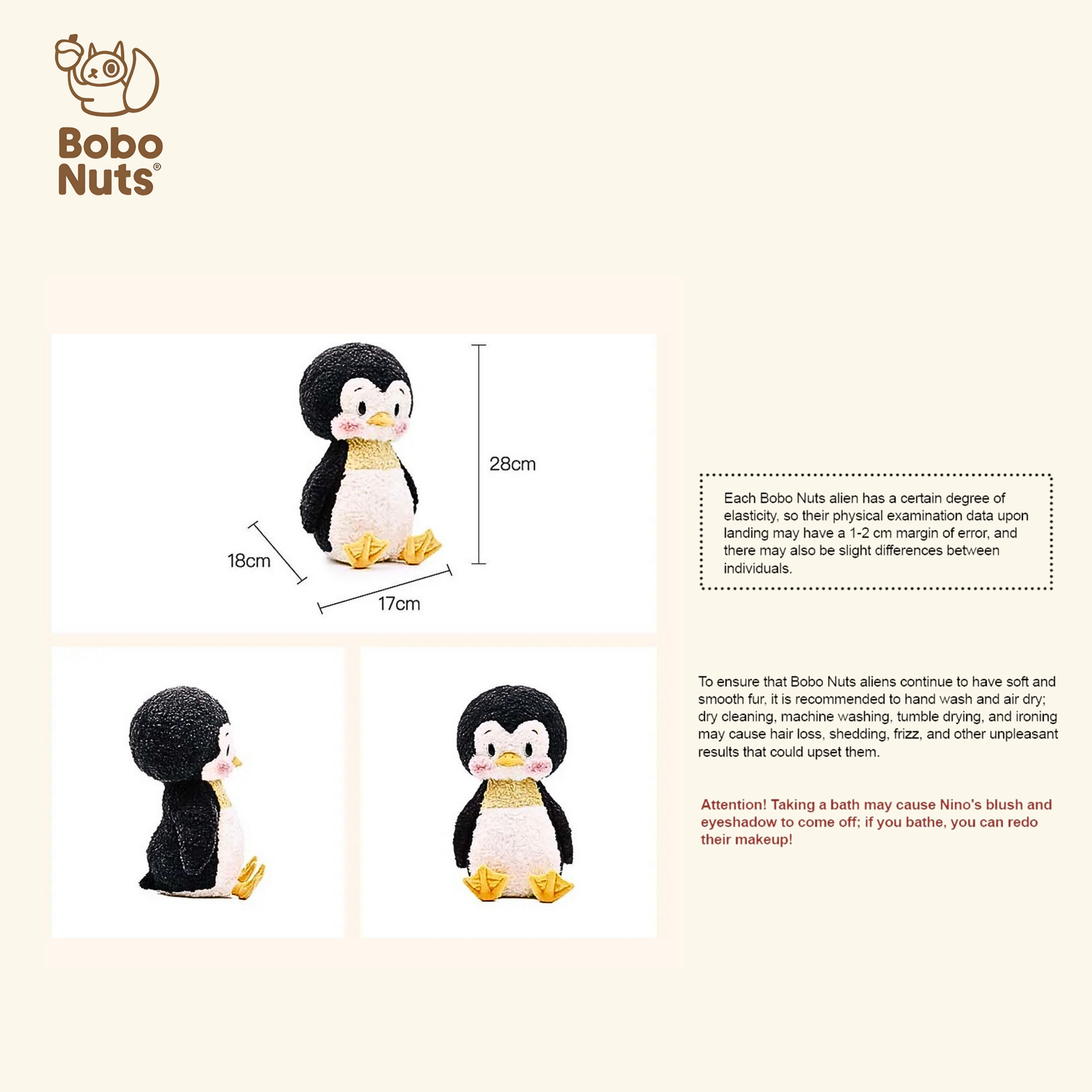 Bobo Nuts Olly Penguin The Study Club Series Plush Toy