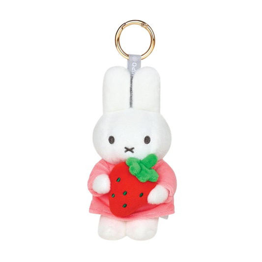 Miffy Hugging Series Keychain - Strawberry