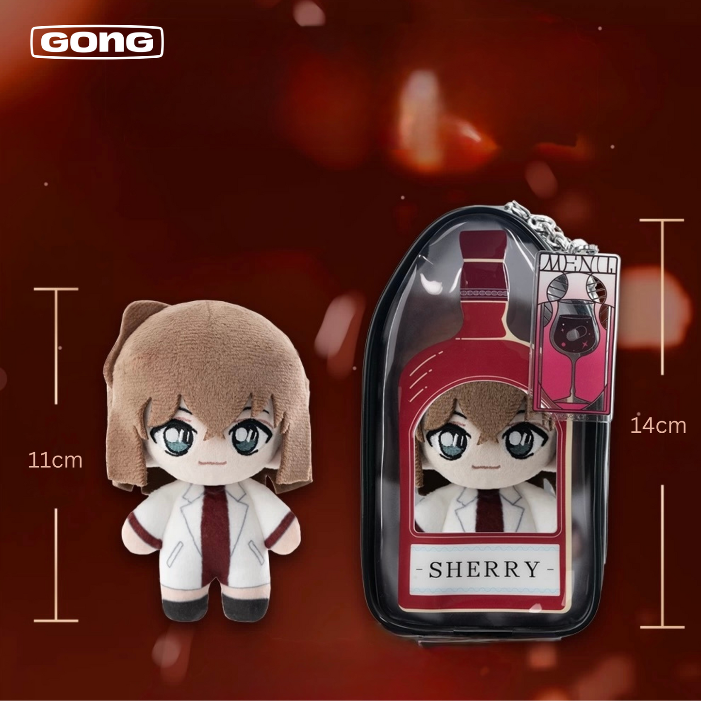 GONG X POP MART - Detective Conan Black Organization Wine List Series Plush Pendant