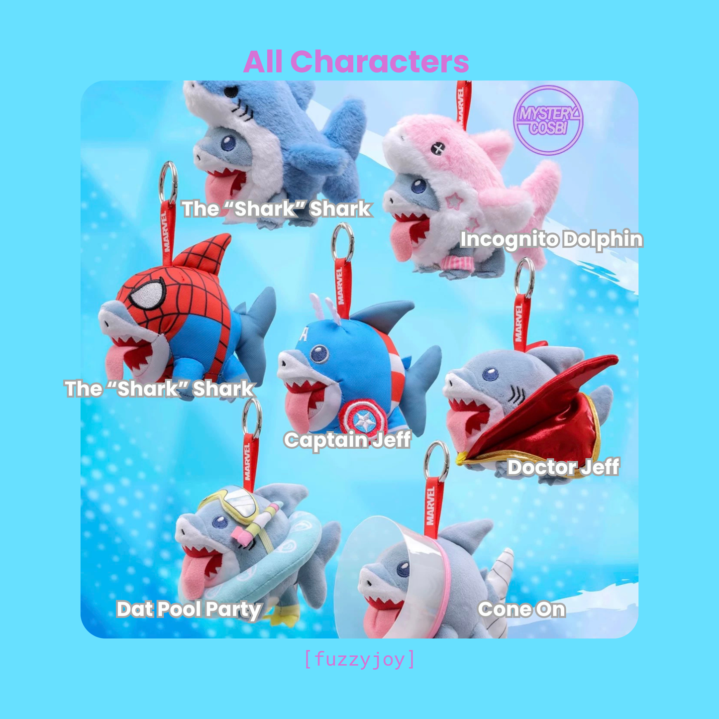 Hot Toy Cosbi - Marvel Jeff the Land Shark Cosbi Plush Keychain Blind Box