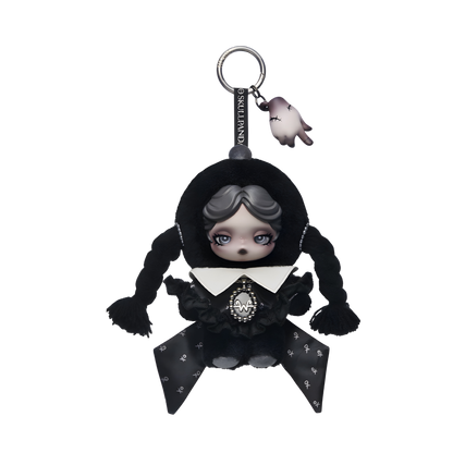 SKULLPANDA × Wednesday Plush（Classic Dress Version）