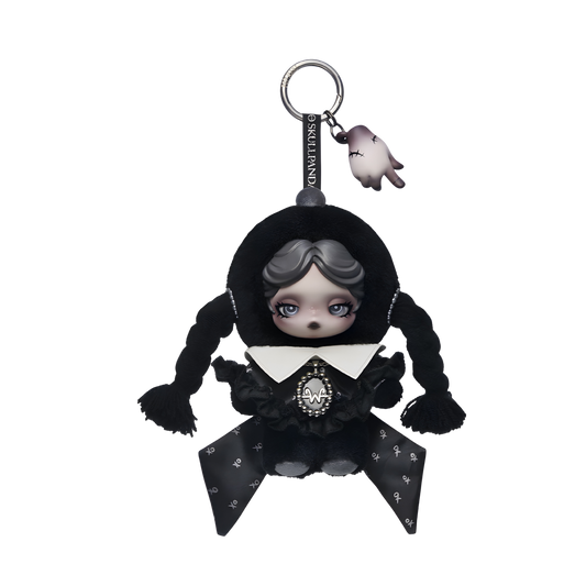SKULLPANDA × Wednesday Plush（Classic Dress Version）