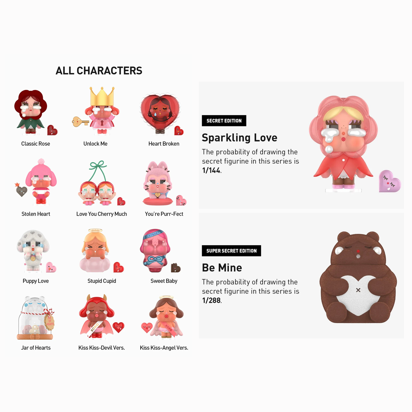CRYBABY Crying For Love Series Figures