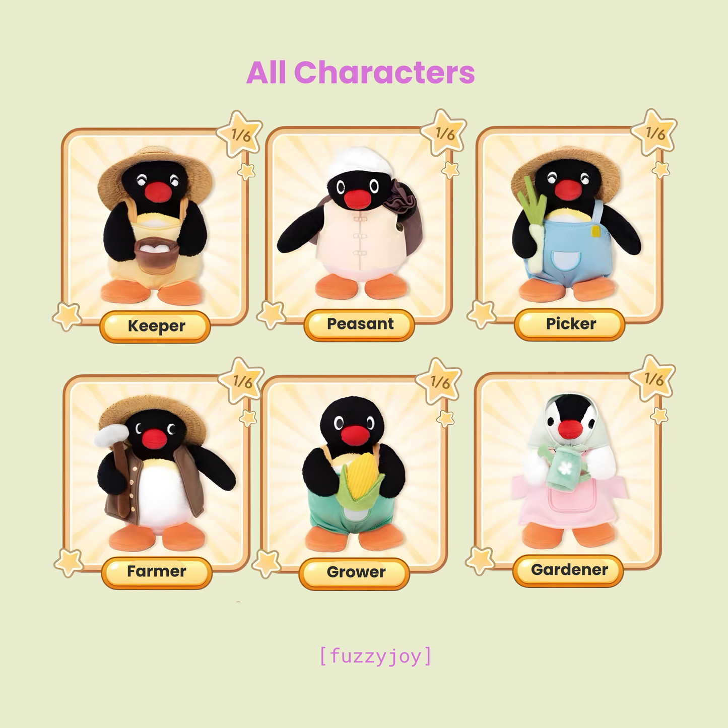Pingu Happy Farm Series Plush Blind Box