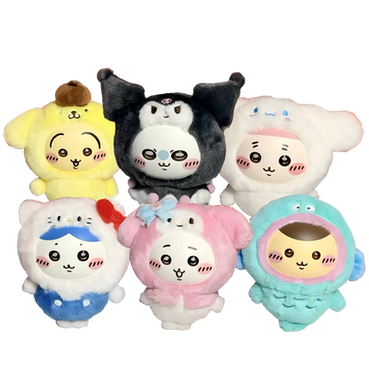 Chiikawa Kiramekko x Sanrio Series Vinyl Plush Keychains
