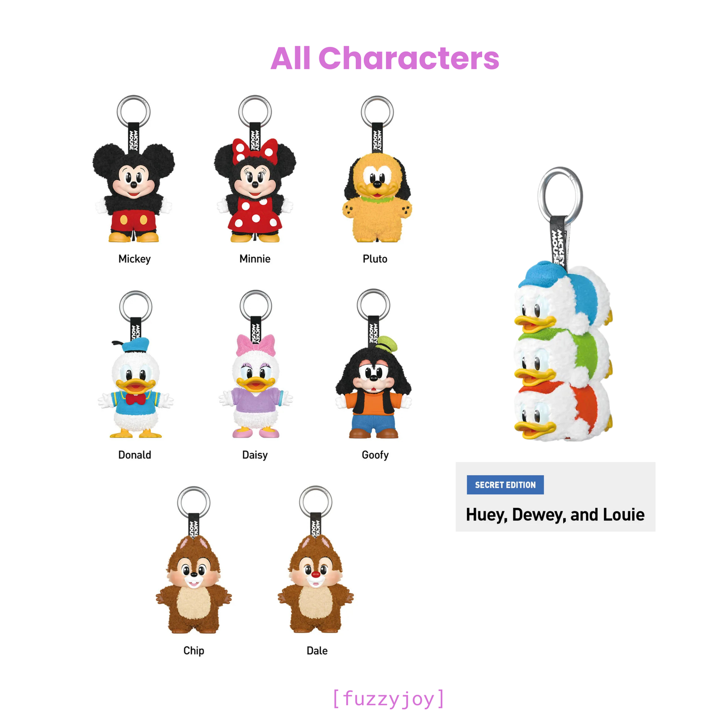 POP MART Mickey Family Cute Together Keychain Blind Box