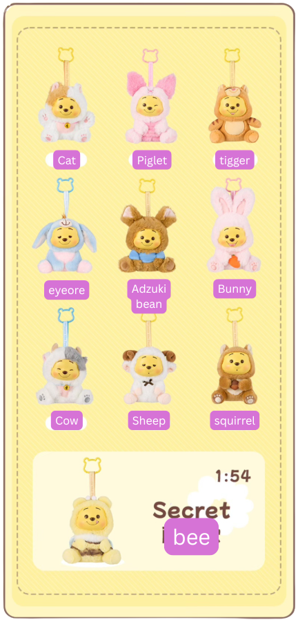 MINISO Winnie the Pooh Playful Party Vinyl Plush Blind Box