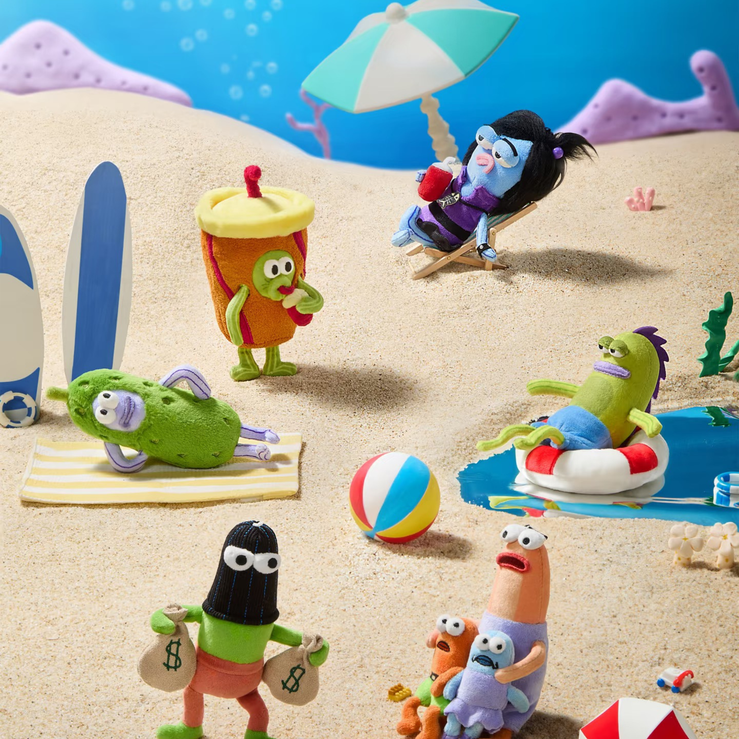 SpongeBob SquarePants Bikini Bottom Residents Series Pendant Plush Blind Box